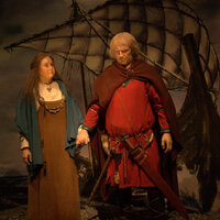 The first settlers of Iceland, Ingólfur Arnarson’s and Hallveig Fróðadóttir, depicted in the Saga museum