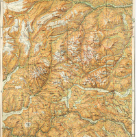 Map of Jotunheimen National Park (Norway)