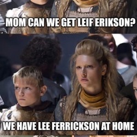 Meme of American Leif Eiriksson