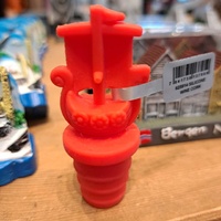 Wine bottle stopper shaped like a Viking ship