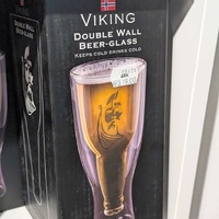 Viking branded Double Wall Beer Glass