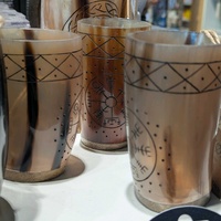 Viking-style drinking horn tumbler