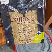 T-shirt from Mikebon about Viking Age activity with the style of a modern concert tour merchandise