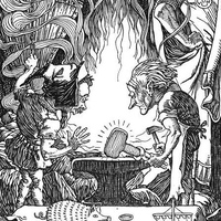 Illustration by Elmer Boyd Smith of the dwarf-crafted treasures, including the boat Skíðblaðnir