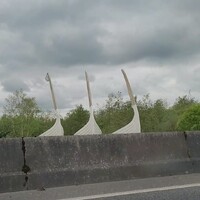 Viking ship sculpture