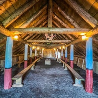 Interior of the new longhouse at Moorforge