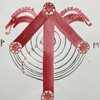 Artwork depicting Tiwaz rune