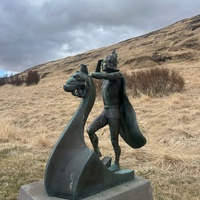 Leifur Eiríksson statue in Eiríksstaðir